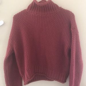 Cropped knit sweater